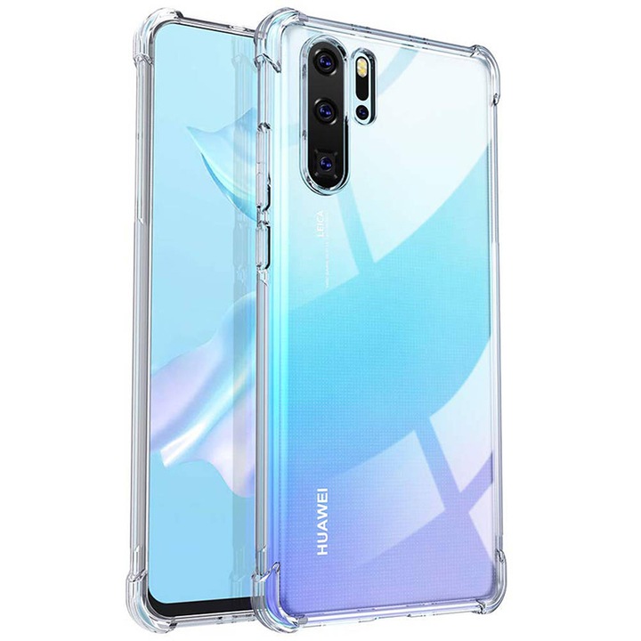 Husa Anti-Soc pentru Huawei P30 Pro, Transparent
