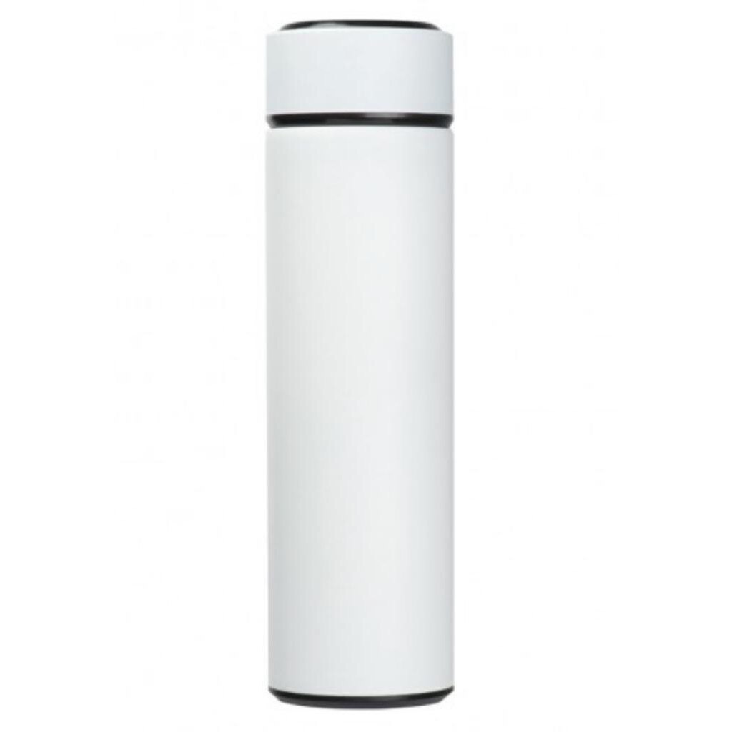 Смарт термос с дисплей, неръждаема стомана, 0.5 L, бял - eMAG.bg
