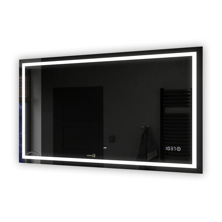 Artforma 100x100 Fürdőszoba Tükör Világítással LED LED015 | Dodirni prekidač | Dodirni sat