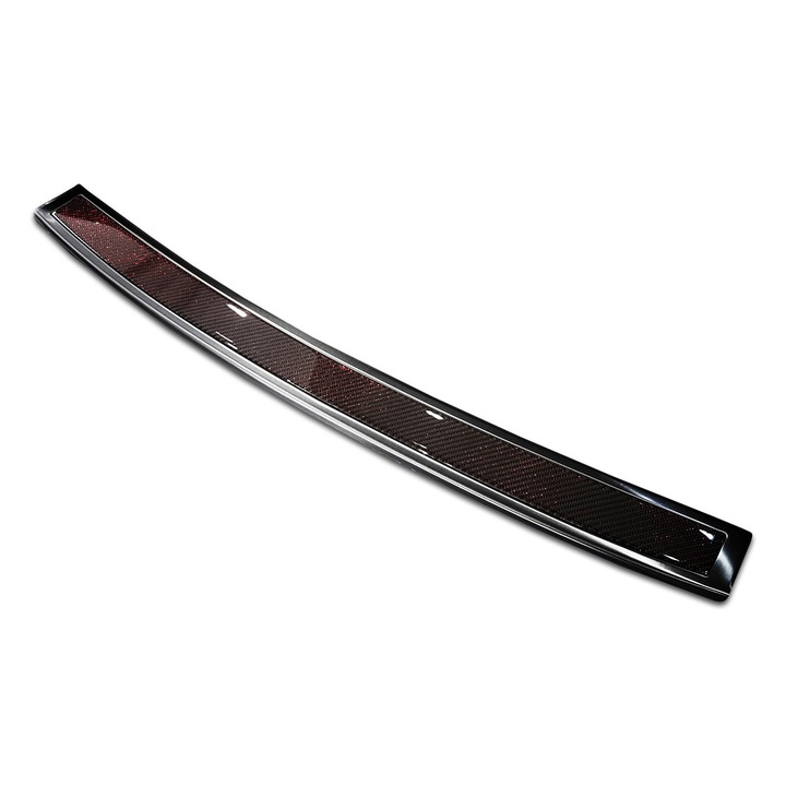 Ornament protectie portbagaj otel inoxidabil negru / fibra de carbon rosu BMW X3 F25 Facelift 2015-