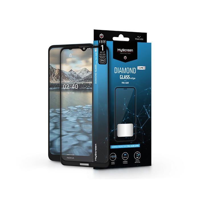 Стъклен протектор Nokia 2.4 от закалено стъкло - MyScreen Protector Diamond Glass LiteEdge2.5D Full Glue - черен