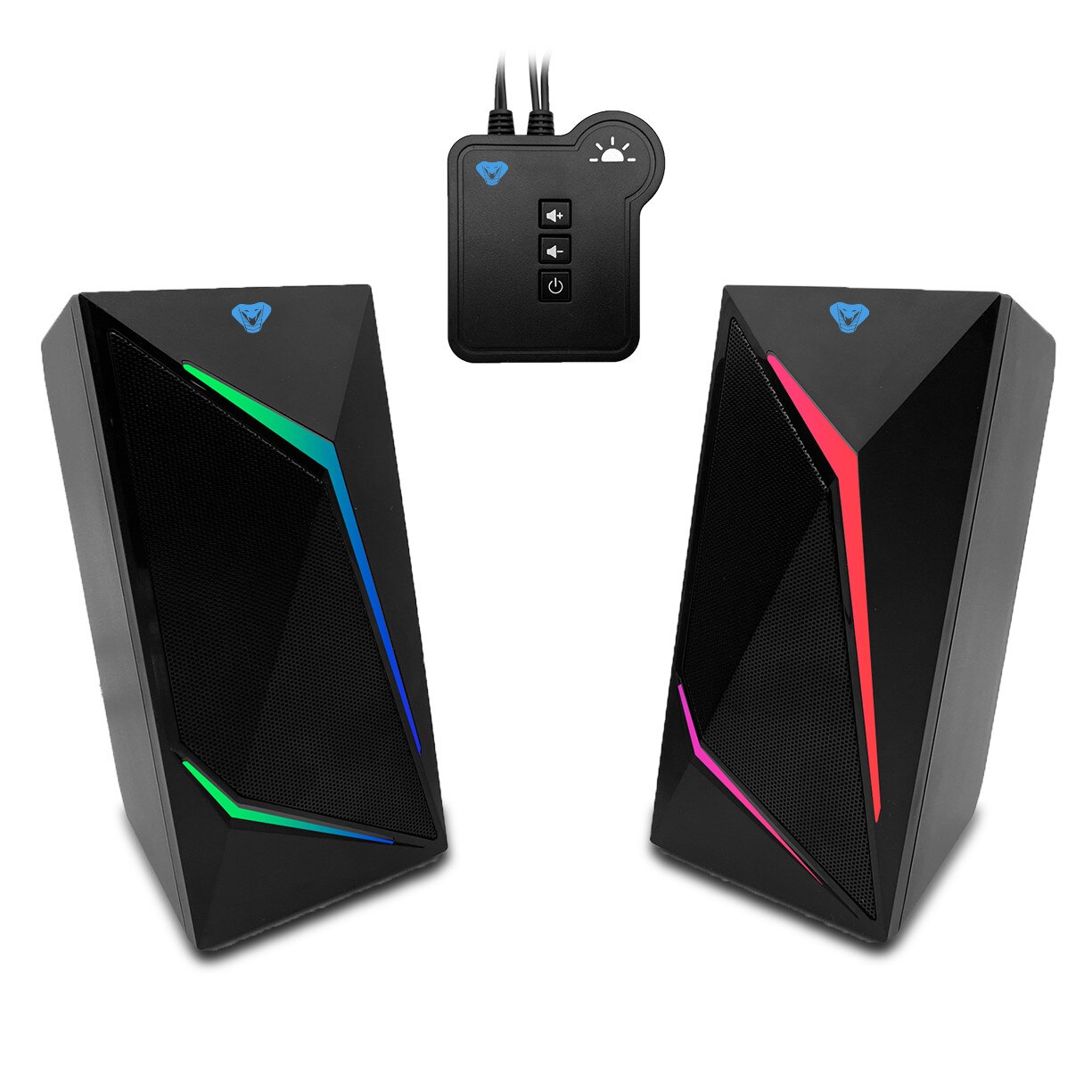 Enceintes Gaming Bluetooth COBRA PRO URION Avec LED - Media-Tech, 8W, Son Surround Pour PC Et Jeux Vidéo