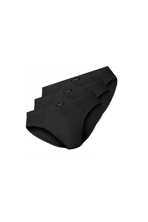 Комплект от 3 чифта мъжки боксерки Henderson, Памук, Черни, Черен