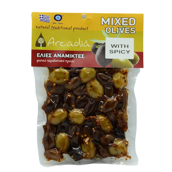 Masline asortate Picante 100% naturale 200gr