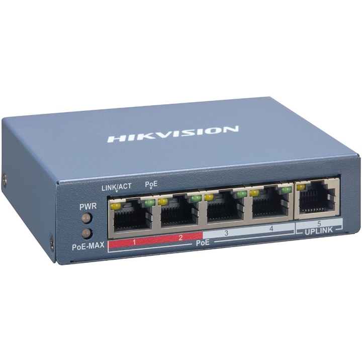 Switch Hikvision DS-3E1105P-EI, 4-Port