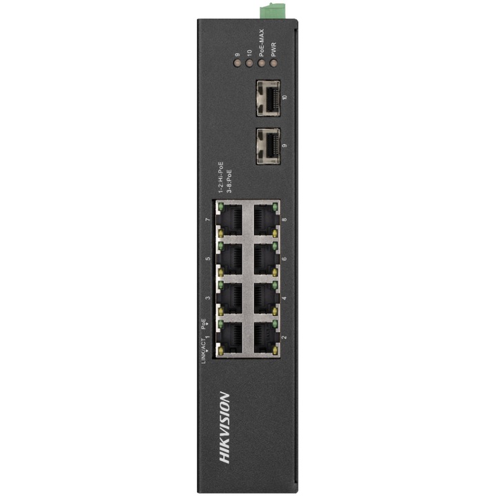 Switch Hikvision DS-3T0510HP-E/HS, 8-Port Gigabit