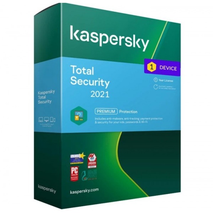 Kaspersky Total Security pentru 3 dispozitiv, 1 an, licenta electronica, reinnoire