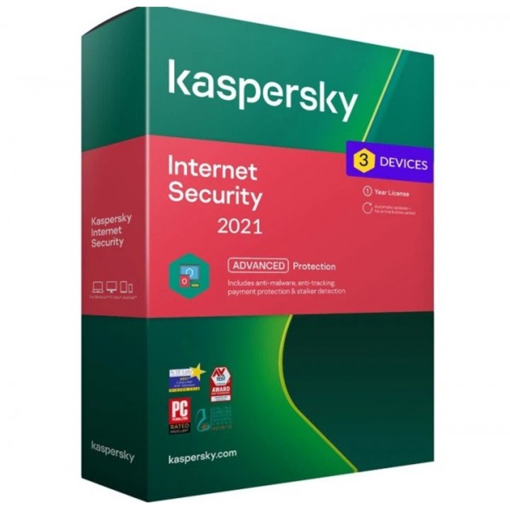 Kaspersky Internet Security, 3 eszköz 1 év, megújítási licenc