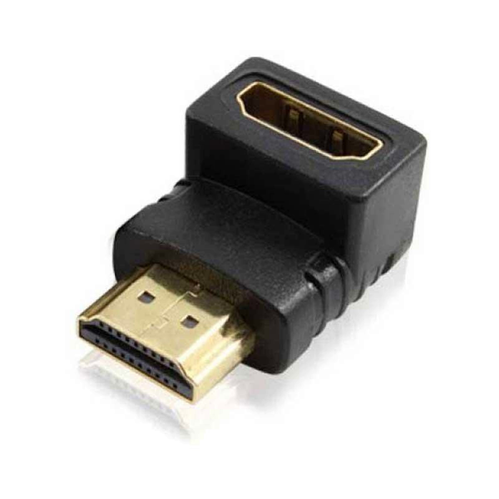 Преходник HDMI мъжки към HDMI женски, ъгъл 90 градуса, за телевизор ...