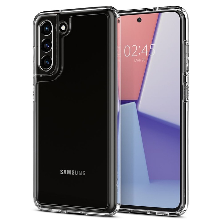 Кейс за Samsung Galaxy S21 FE 5G, Spigen Ultra Hybrid, Crystal Clear