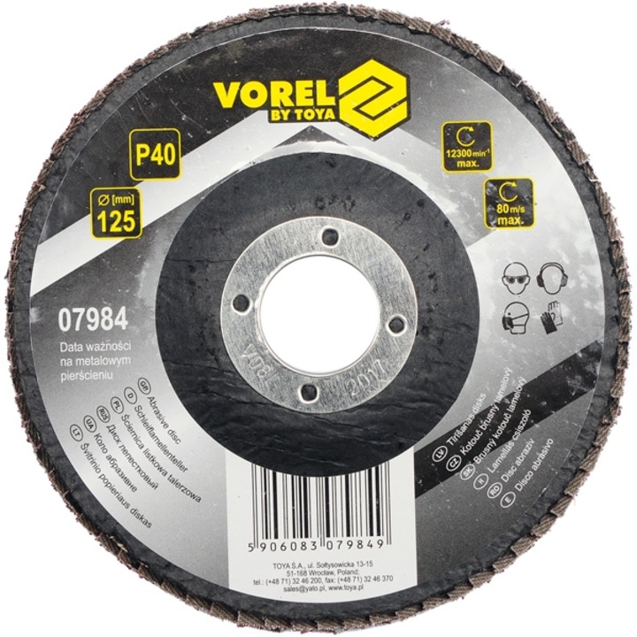 Disc abraziv Vorel P40 125 mm