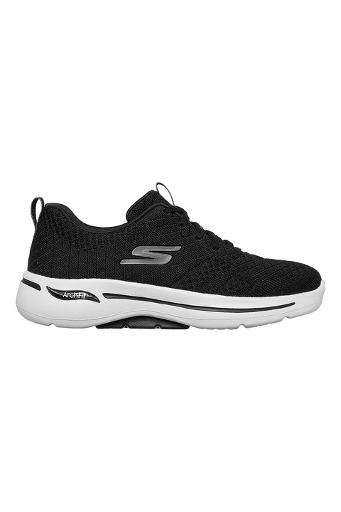 Skechers, Pantofi sport de plasa tricotata GOwalk Arch Fit - Unify, Alb, Negru, 35