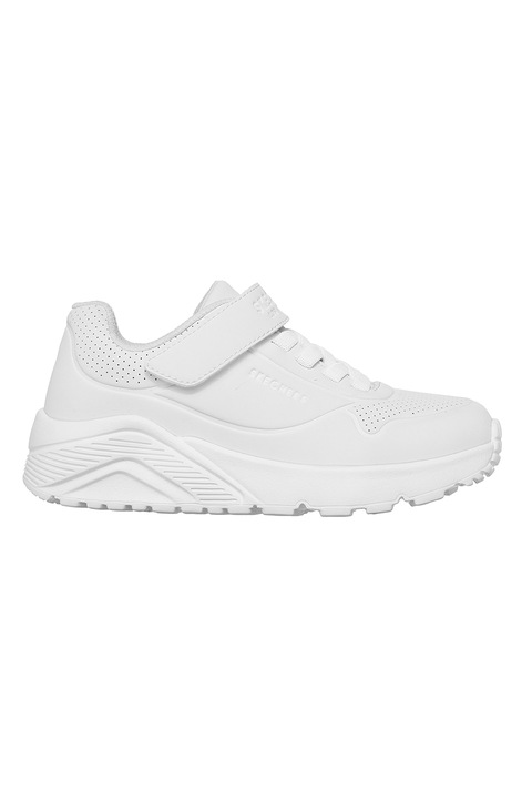 Skechers, Pantofi sport de piele ecologica Uno Lite Vendox, Alb