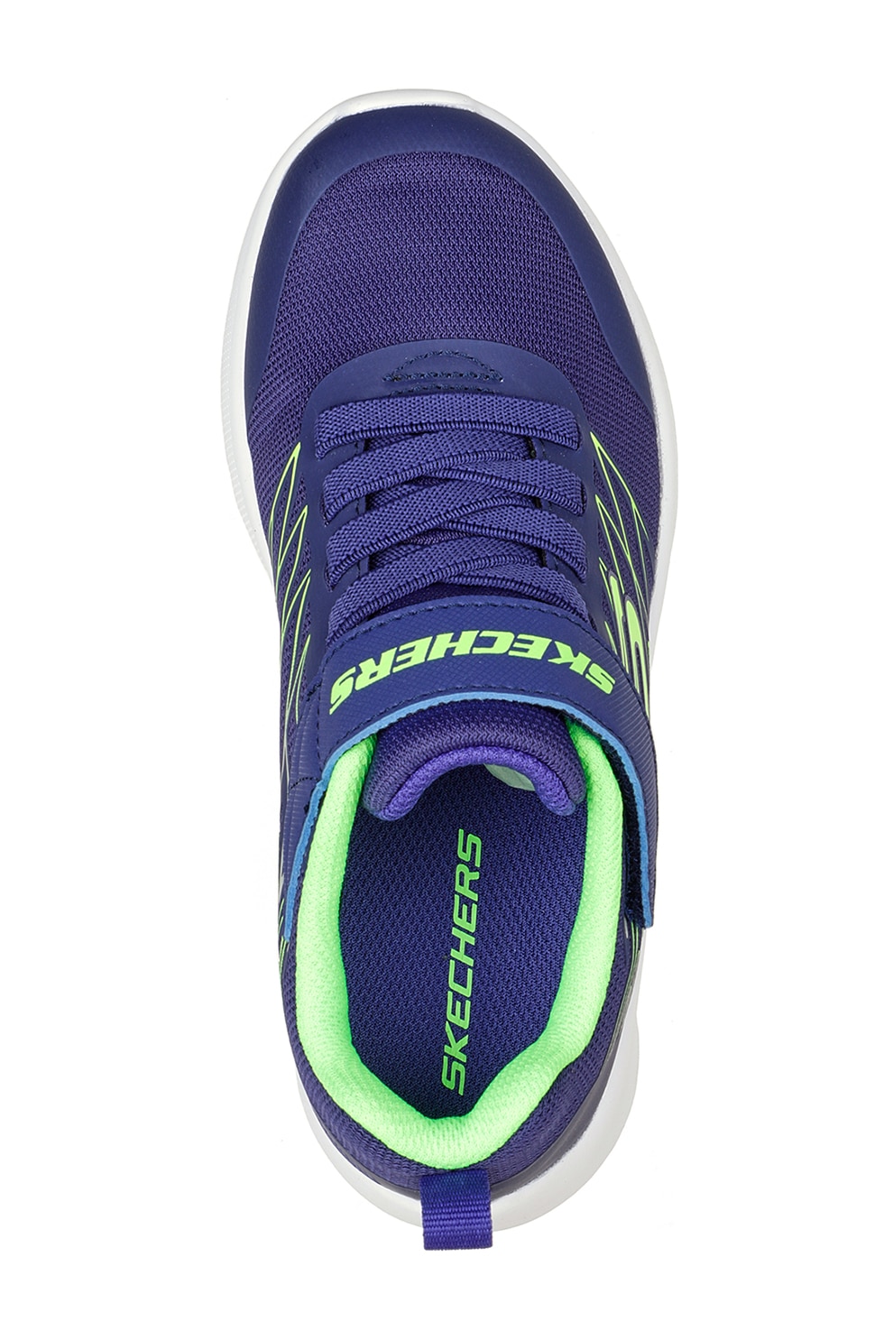 Skechers, Pantofi sport cu velcro Microspec Texlor, Verde electric