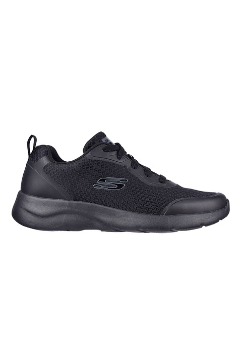 Skechers, Pantofi sport cu insertii de plasa Dynamight, Negru stins