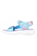 Skechers, Sandale cu velcro si model colorblock Unicorn Dreams, Galben, Albastru aquamarin, Roz, 33.5 EU