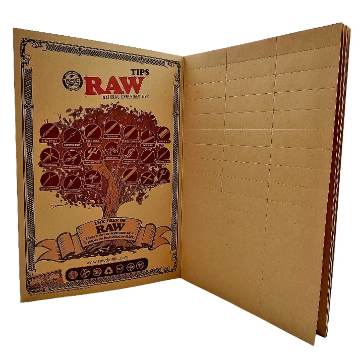 Set Carte filtre din carton RAW Natural Unrefined RawlBook, 480 bucati