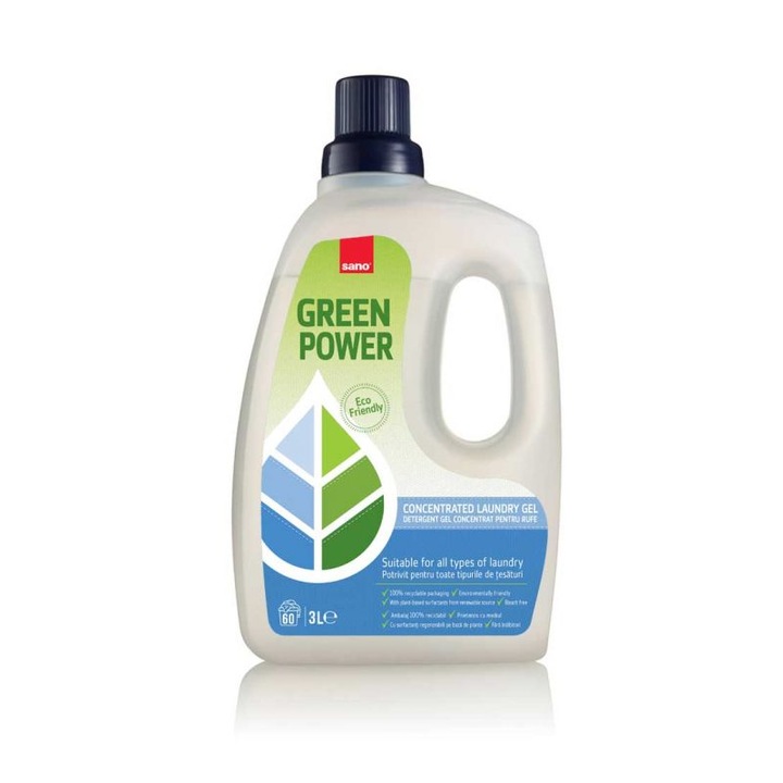 Sano Green Power 3L Концентриран гел за пране