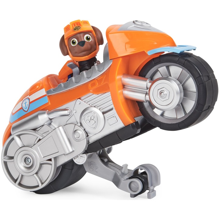 Paw Patrol Moto Pups Mancs Őrjárat - Zuma figura motorkerékpárral, 20 cm