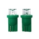 Set 2x Becuri Auto LED T10, W5W, 12V, pentru Pozitie, Plafoniera, Portbagaj, Portiera, lumina Verde