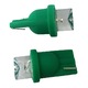 Set 2x Becuri Auto LED T10, W5W, 12V, pentru Pozitie, Plafoniera, Portbagaj, Portiera, lumina Verde