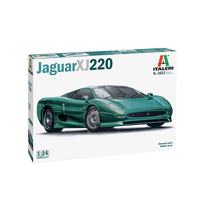 Комплект за изграждане на кола Jaguar XJ 220, Дължина 20,5 см, Мащаб 1:24, 14+