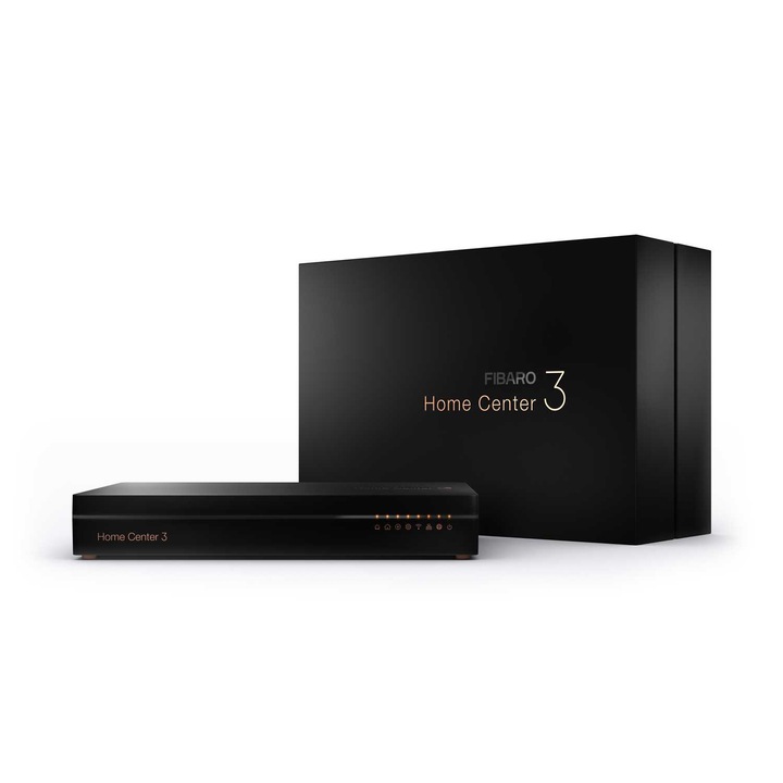 Unitate centrala de comanda, Fibaro, Home Center 3, Negru