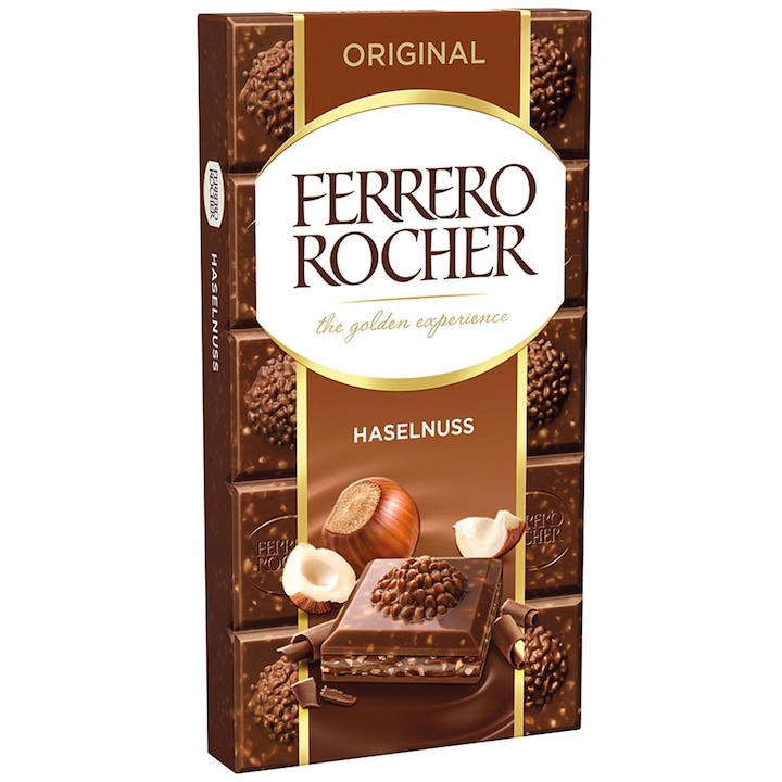 Ciocolata cu lapte Ferrero Rocher, 90 g