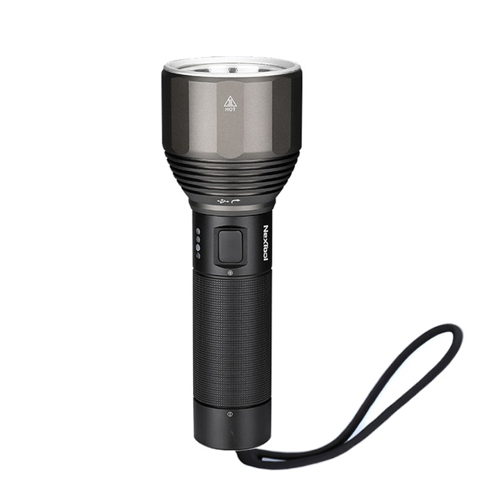 Тактически фенер NexTool Xiaomi, Ultra-Bright, CREE LED източник, 5000mAh батерия включена, USB-C зареждане, Изработен от алуминий, 2000 лумена
