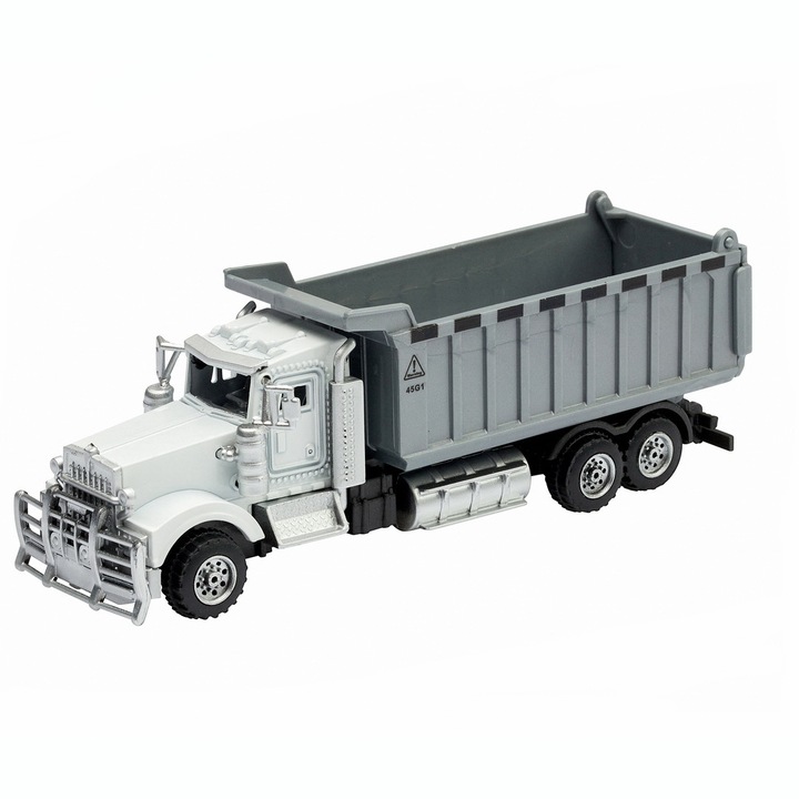 Метална кола без дистанционно, модел камион с 6 колела, сгъваема сгъваема врата, сива