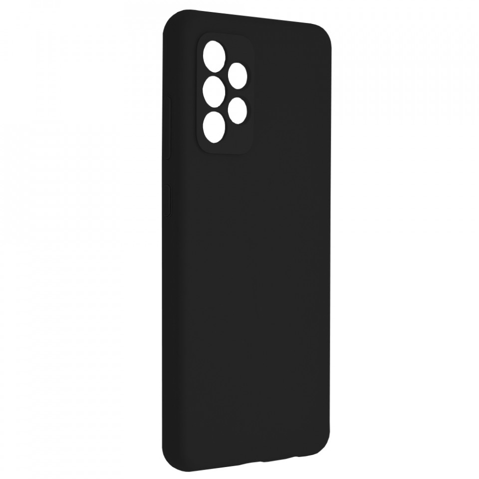 Husa Protectie pentru Samsung Galaxy A53 5G cu Protectie Camere, UltraSlim, Silicon Negru, interior Microfibra