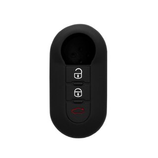 Custodia Chiavi 3 Pulsanti Per Fiat 500 Punto Panda | Compatibile Lancia Citroen Peugeot, Con Lama Pieghevole E Spazio Portachiavi