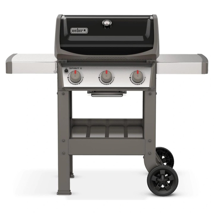 Gratar pe gaz Spirit II E-310 GBS Weber, 3 arzatoare, aprindere electronica, 132x64xH113 cm