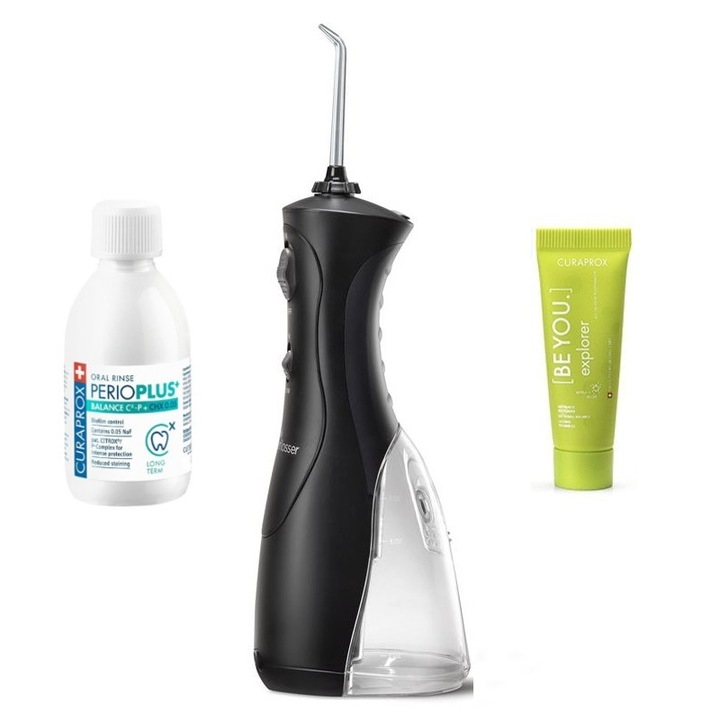 Иригатор Waterpik, WP 462, Преносим комплект иригатор с вода за уста и паста за зъби от 10 мл