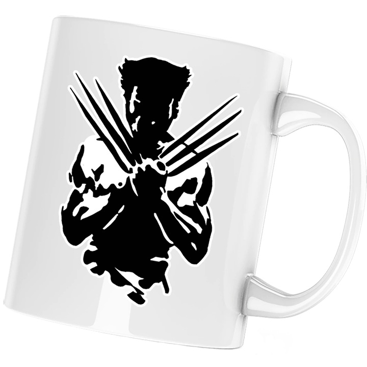 Cana personalizata ceramica alba "Wolverine Xmen Badass Fortnite Epic Skin" , 330 ml
