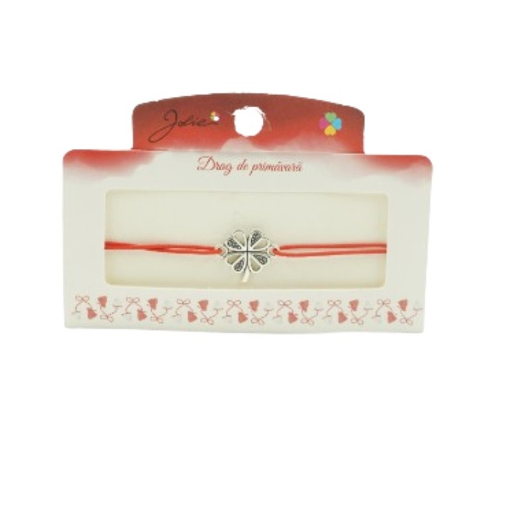 Martisor Bratara cu 2 Noduri Elastica Trifoi