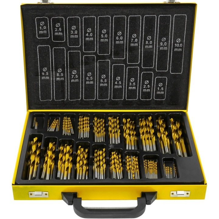 Trusa Set 170 Burghie din Titan pemtru Lemn Metal Notig