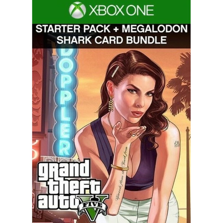 Игра Grand Theft Auto V Premium Online издание & Megalodon Shark Card Bundle за Xbox One