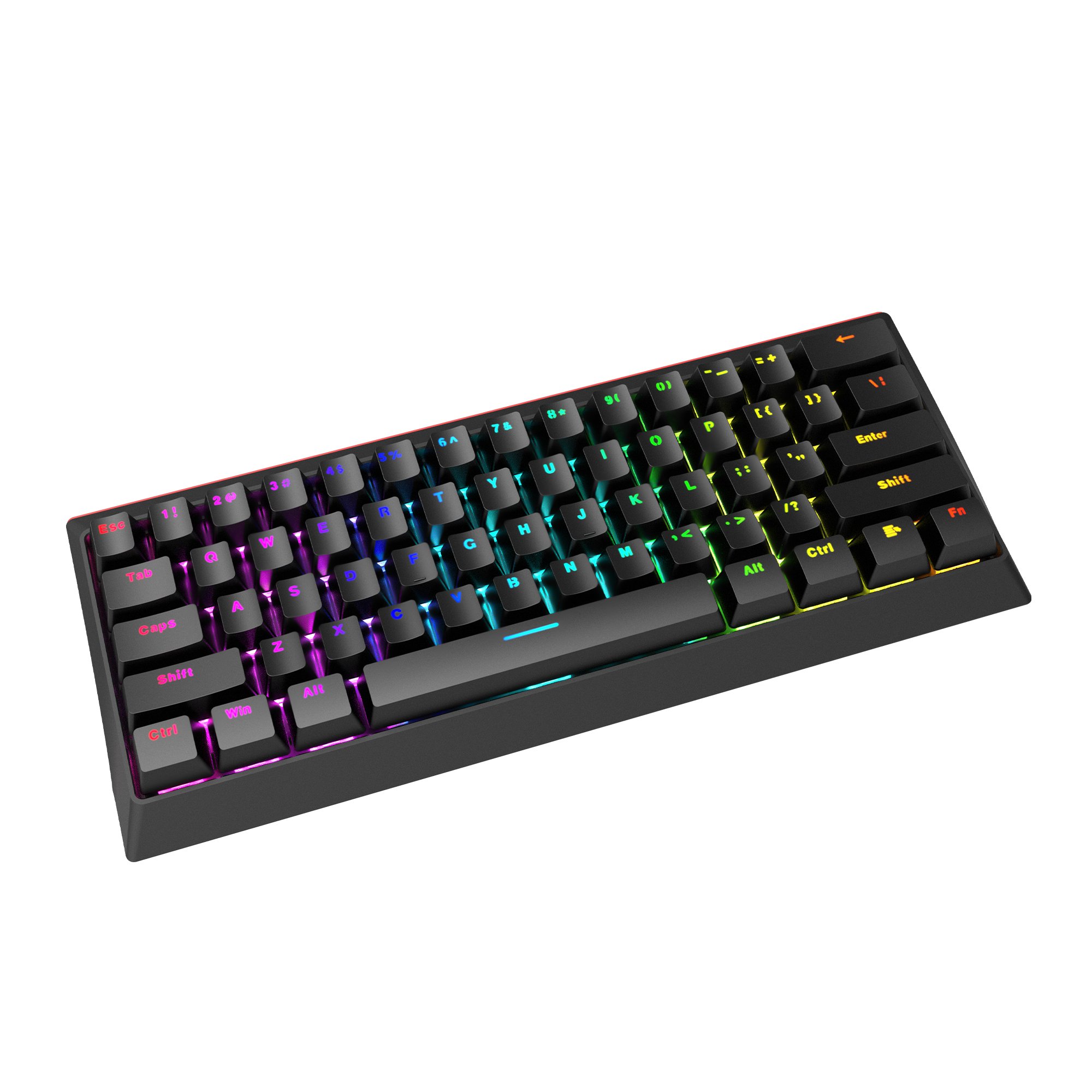 Tastatura gaming Marvo KG962, Iluminare Rainbow, Mecanica, Negru