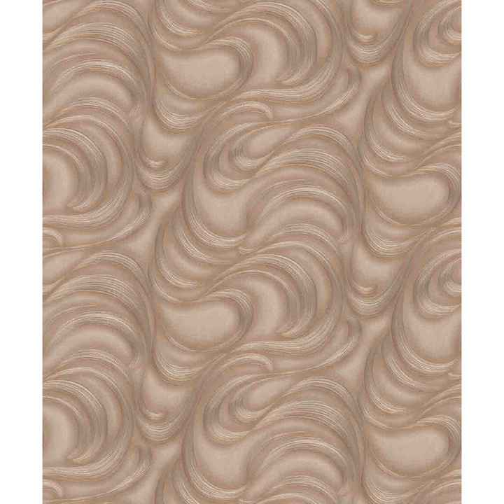 Tapéta modern levél stilizált világosbarna, arany. vinyl 10220-30 méret 0,53m x 10m