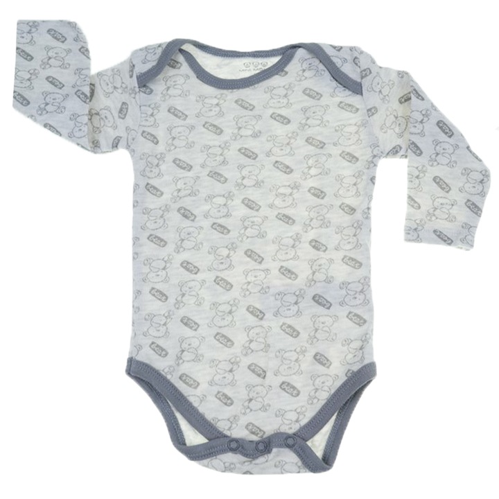 Body cu maneca lunga pentru bebelusi E Plus M 59754G, Gri