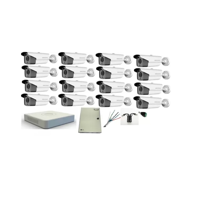 Sistem supraveghere cu 16 camere video, 2MP Turbo HD, IR 40m