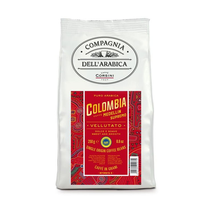 Compagnia Dell` Arabica Colombia Medellin, Szemes kávé, 250 g