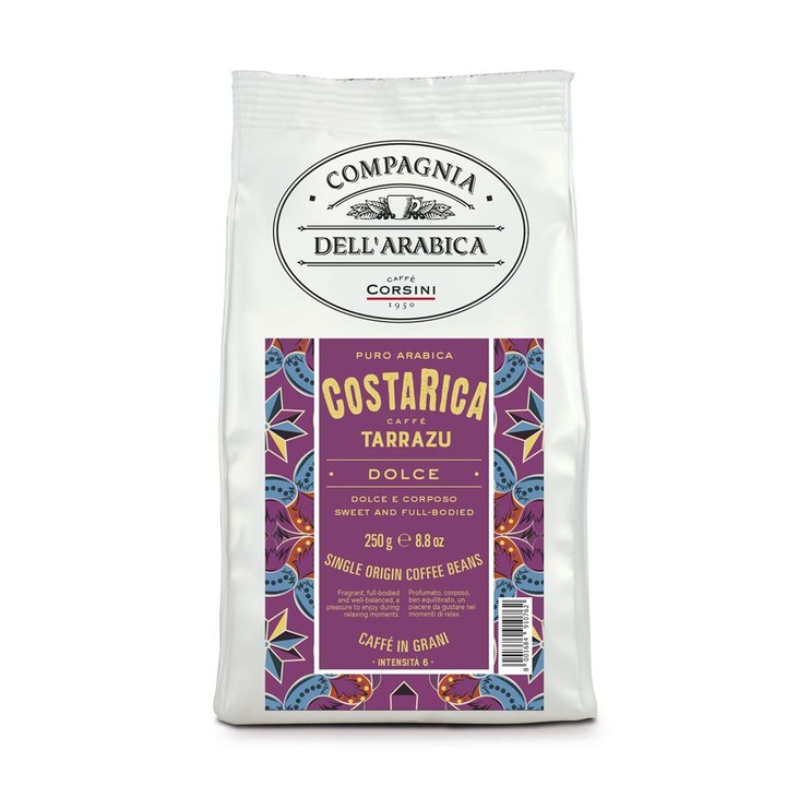 Compagnia Dell` Arabica Costa Rica Tarrazu, Szemes kávé, 250 g
