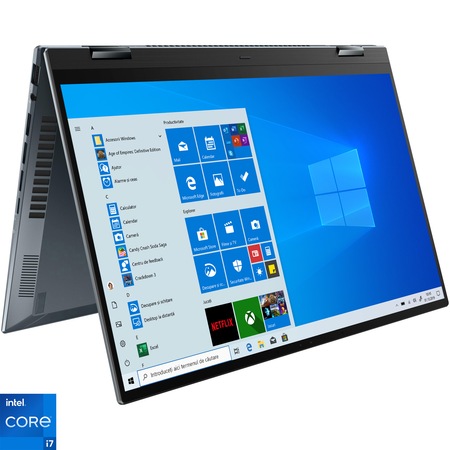 Лаптоп 2 in 1 ASUS Zenbook Flip 14 UP5401EA, Intel® Core™ i7-1165G7, 14", OLED, 2.8K, RAM 16GB, 1TB SSD, Intel® Iris® Xᵉ Graphics, Windows 10 Pro, Pine Grey