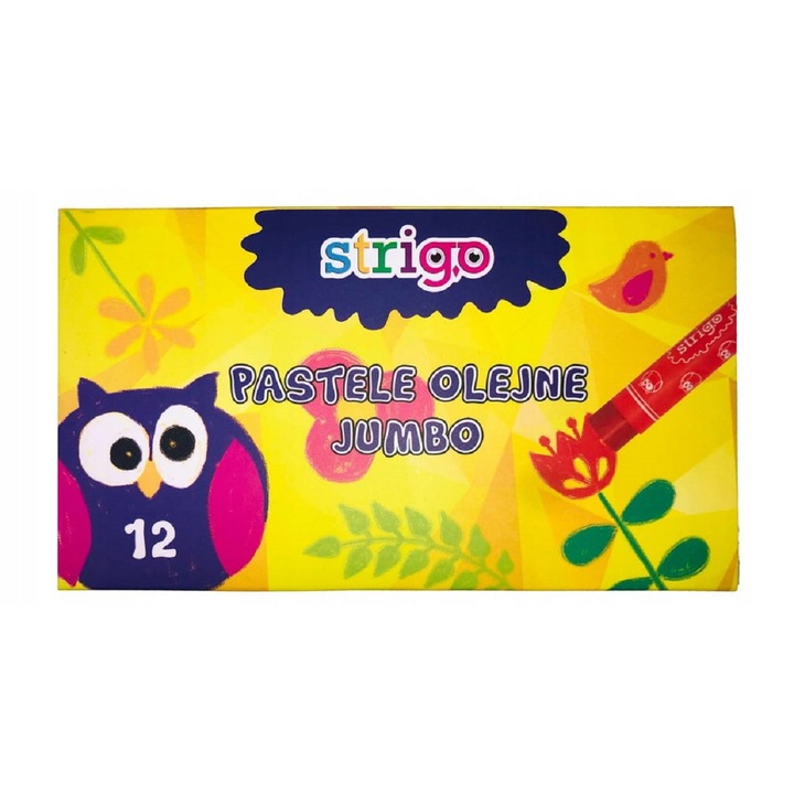 Восъчни моливи Strigo JUMBO 12 цвята