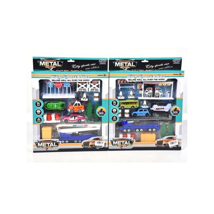 Magic Toys 1537706 Közlekedési játék szett járművekkel és kiegészítőkkel többféle változatban