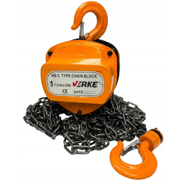 Macara, palan manual cu lant 1000 kg, 1 tone Verke