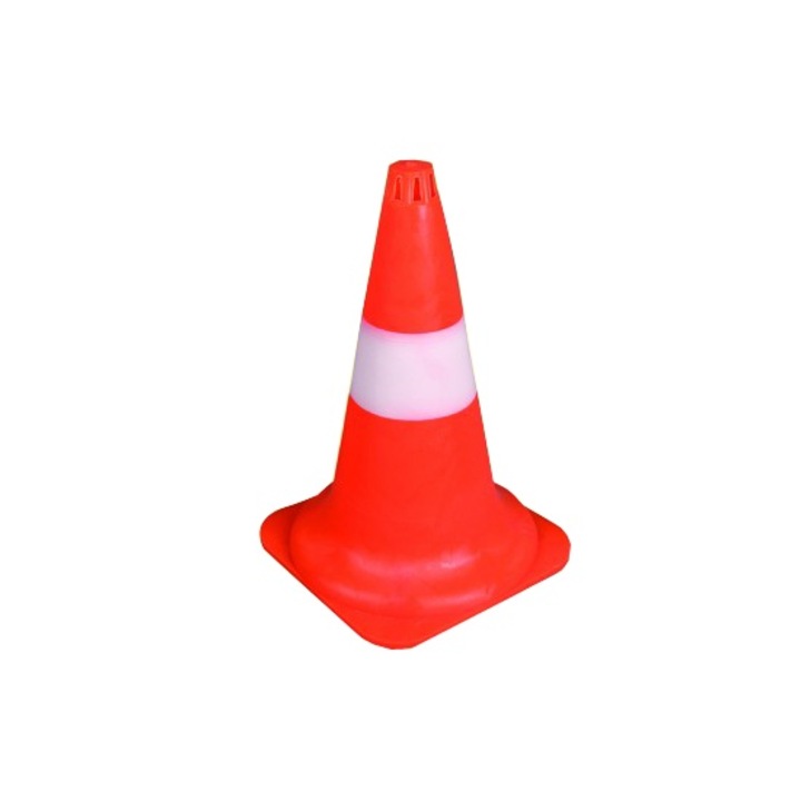 Forgalomterelő kúp narancs-fehér, 45 cm