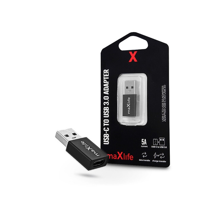 Maxlife USB-C → USB 3.0 Adapter – 5A, Gyors adatátvitel és töltés